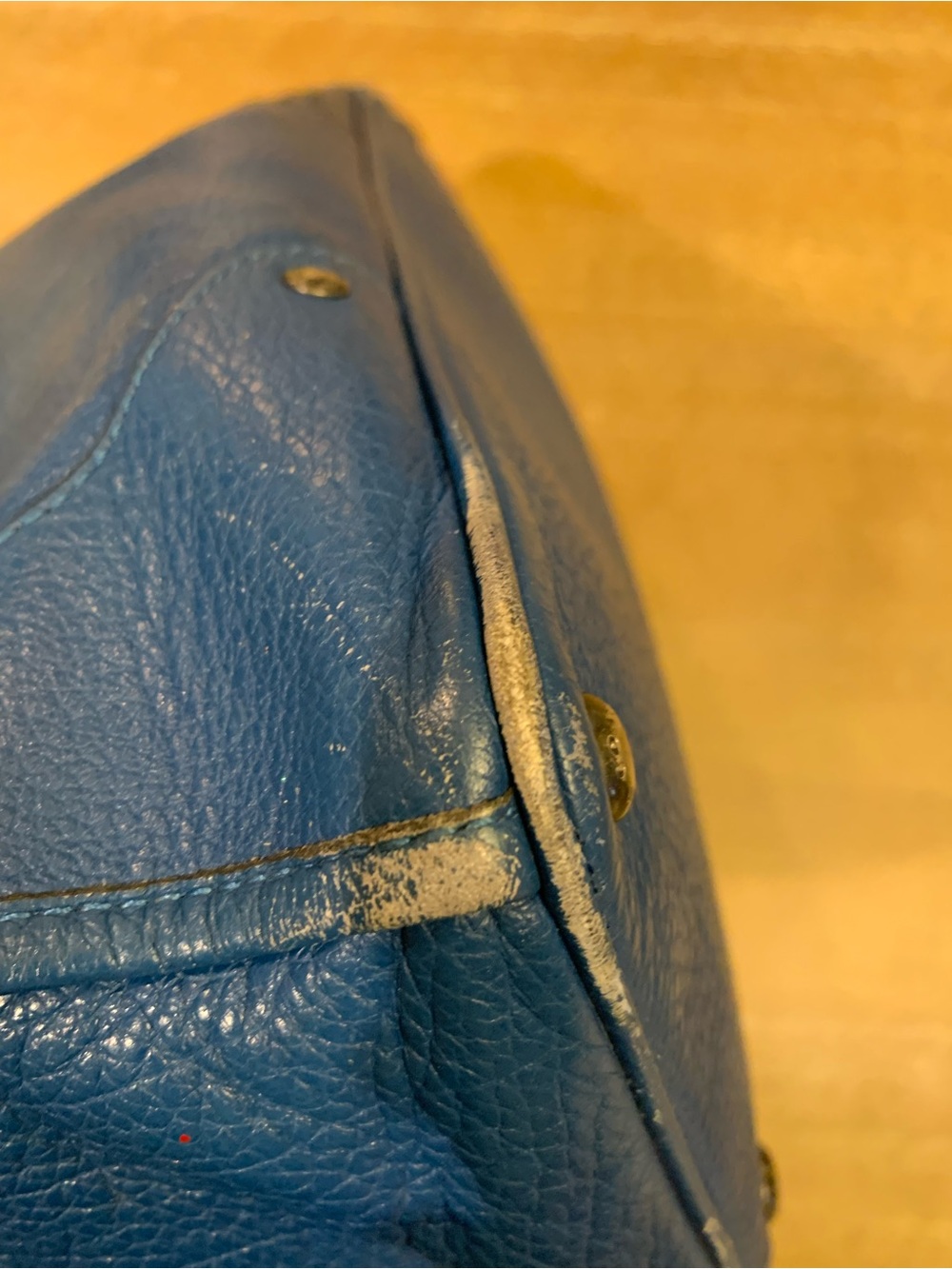 Coach Blue Leather Mickie Satchel - - Picture 12 of 16